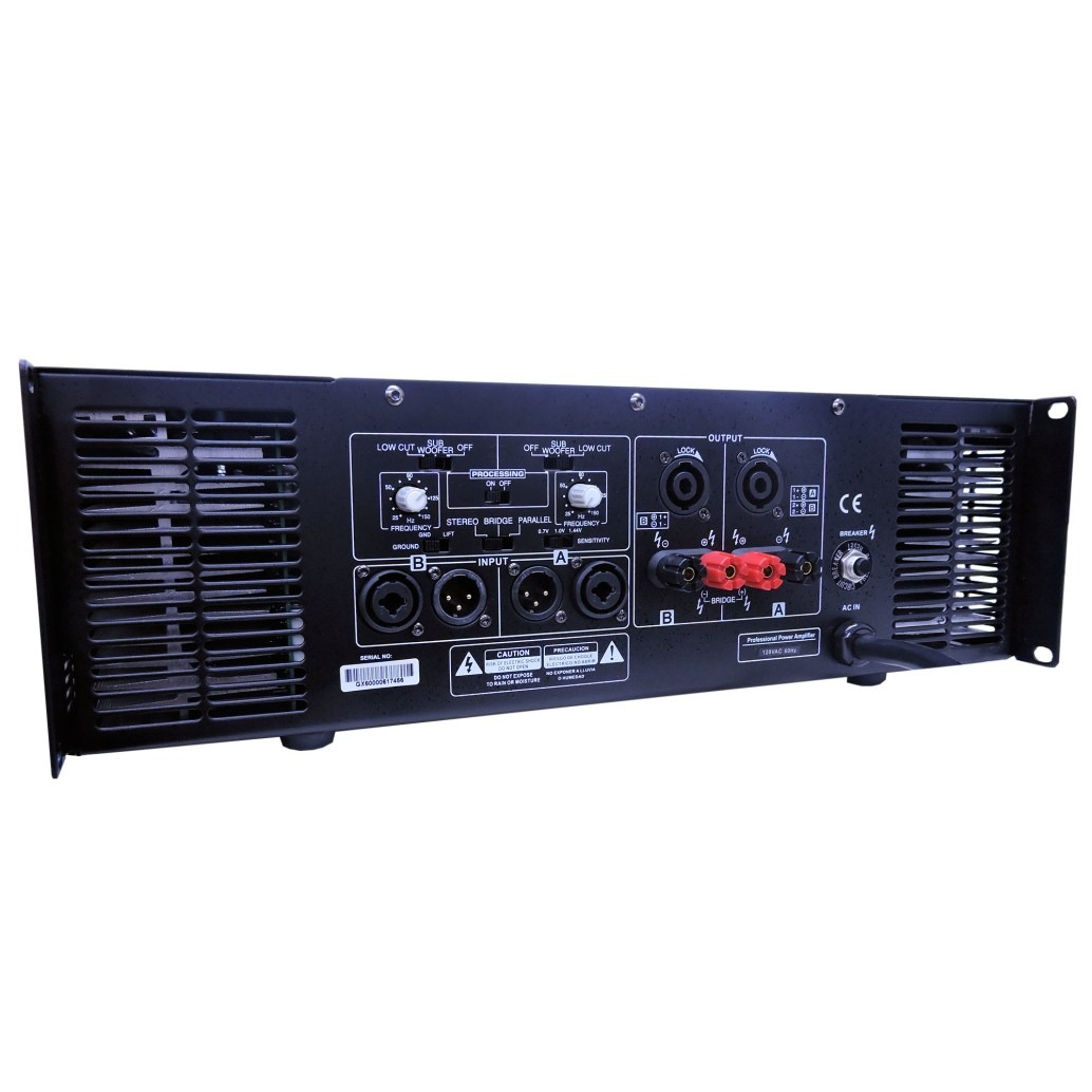 GX 6000 Amplificador de Sonido Pa Pro Audio 6000w: imagen 2