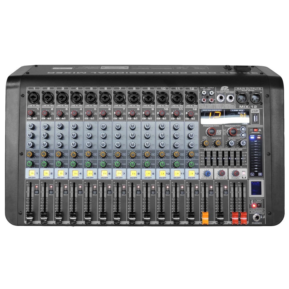 Consola Mezcladora MIX-12 Pa Pro Audio Bluetooth / USB: imagen 4