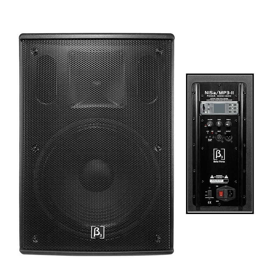BETA THREE N15A/MP3-II - 🎶Altavoz Activo Profesional 15″ con Reproductor MP3 Integrado: imagen 1