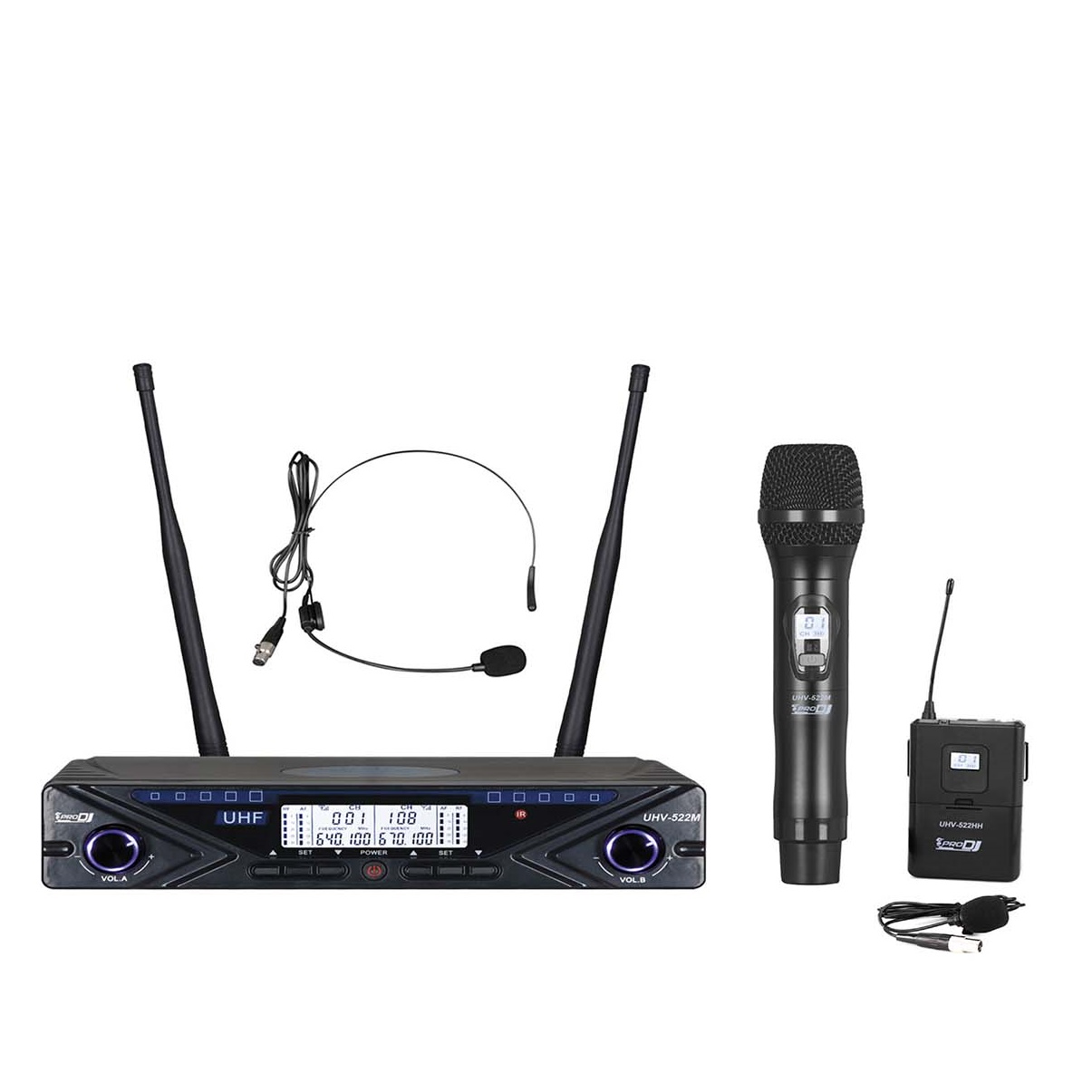 Micrófono doble prodj UHV522MHL: imagen 1