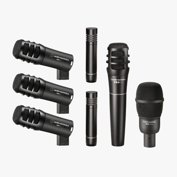 Audio-Technica PRO-DRUM7 Pro Series Juego de micrófonos para batería (7 piezas)