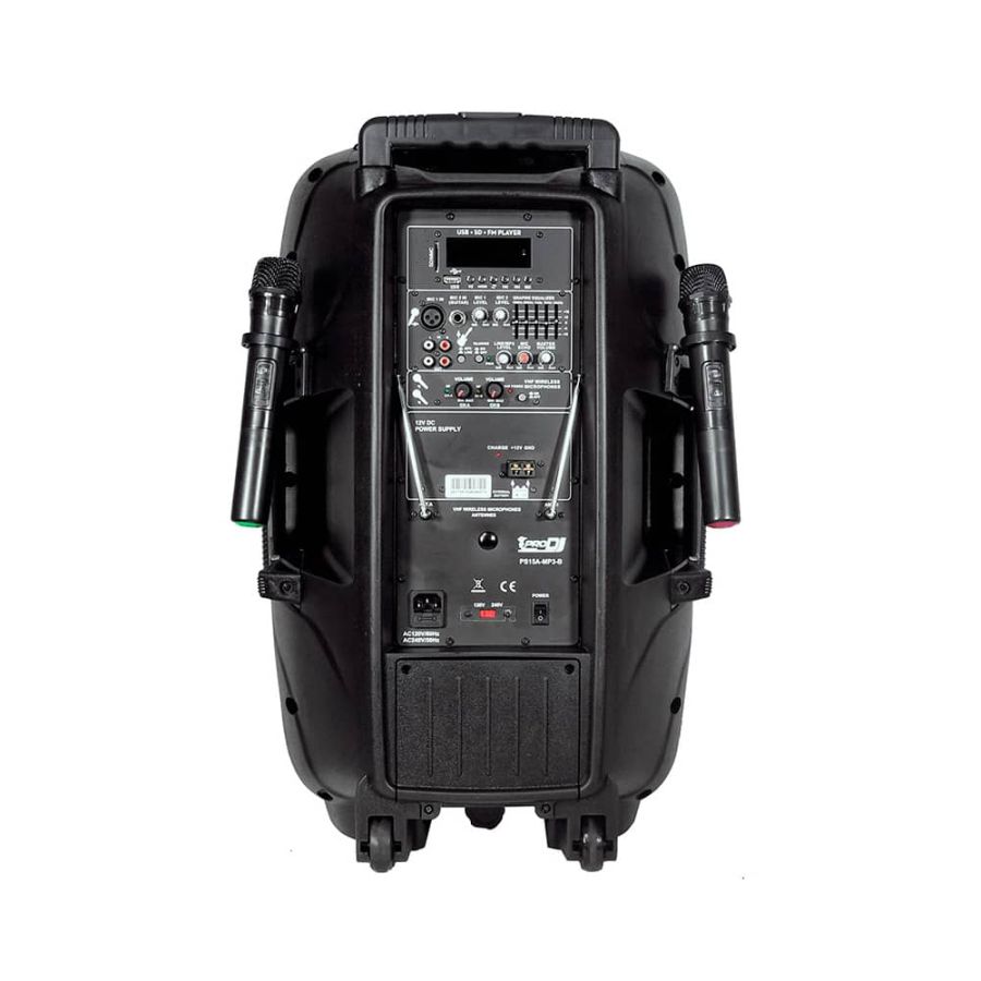 Pro DJ PS15A-MP3-B Cabina activa recargable de 15": imagen 2