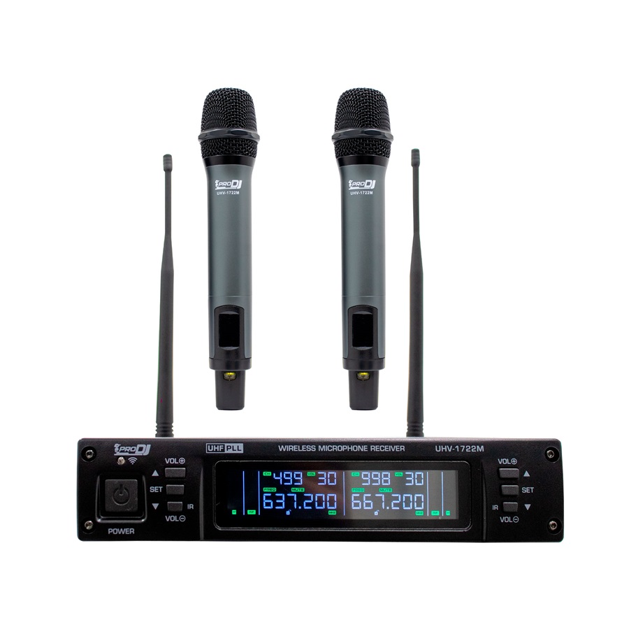 MICROFONO DOBLE UHV-1722M PRO DJ: imagen 1